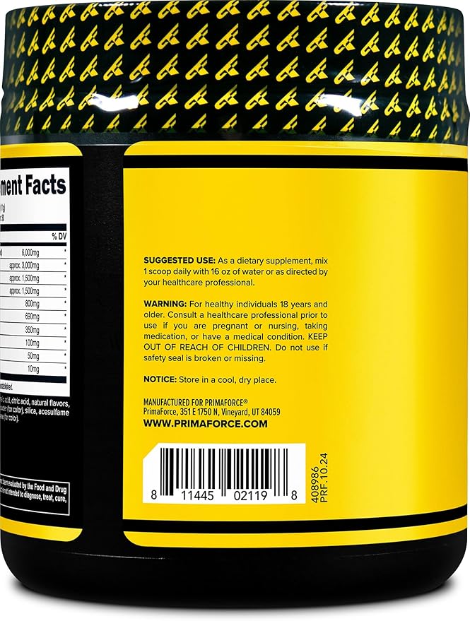 Primaforce EAA Powder (30 Servings, Tropical Punch) - Essential Amino Acids for Pre/Intra Workout and Recovery - Non-GMO and Gluten Free