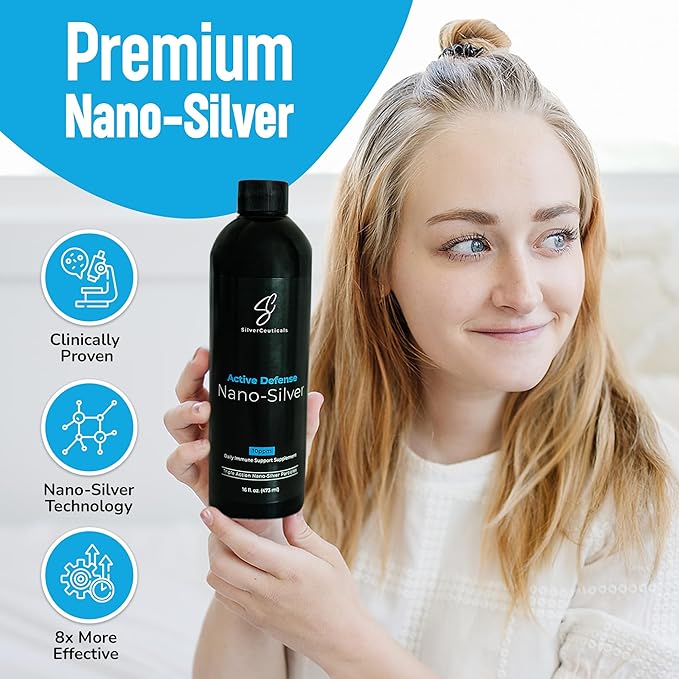 Colloidal Silver w/Nano Technology - 10ppm 8oz - 8X More Effective - Natural Immune Support - Save The Sick Days - Ages 5 & Up - Outperforms Higher PPM Silvers - No Taste & Smell - 3rd Party Tested