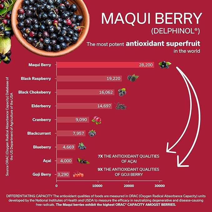 Daily Circulation | Super Antioxidants Supplement & Daily Circulatory Support | Maqui Berry (Delphinol), French Maritime Pine Bark (Pycnogenol), Ginger Root Extracts | 30 Servings