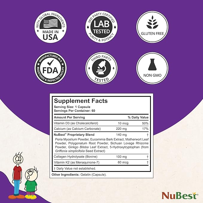 NuBest Tall 10+ - Bone Strength Supplement for Children (10+) & Teens Who Drink Milk Daily with Calcium, Vitamins & Minerals - 12 Pack