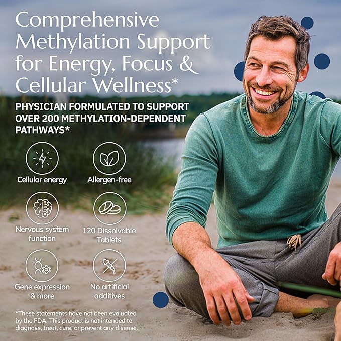 Methylation Complete - Methylated B-Complex to Aid 200+ Body Processes - Methyl B Complex for Energy, Cell Function & Immunity Aid - Enhanced Absorption Methylation Supplements with B12 B6 & Folate