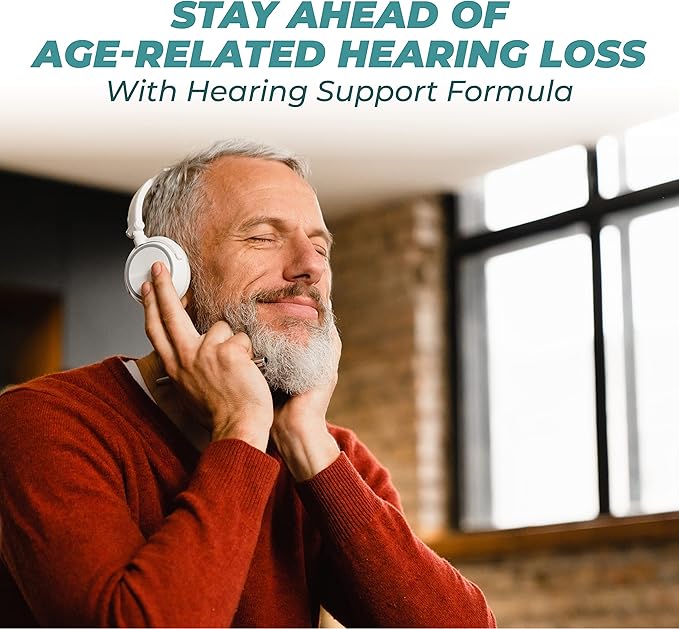 PUREHEALTH RESEARCH Hearing Support Formula - Tinnitus Supplement with Flavonoids & Hearing Vitamins to Help Silence The Noise, Safely and Naturally - Ear Tinnitus Relief for Ringing Ears, 1 Bottle