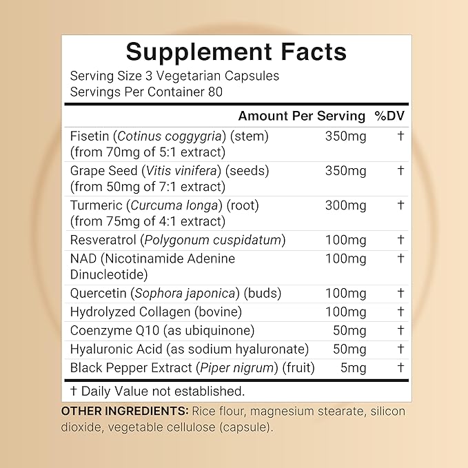 NatureBell NAD+ 1,500mg Per Serving, 240 Veggie Capsules | NMN Supplement Alternative | 10-in-1 Complex with Resveratrol Plus Hyaluronic Acid, Quercetin, Fisetin, Collagen, & More – Non-GMO