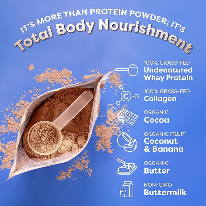 FlavCity All-in-One Protein Smoothie for Kids (Galactic Brownie) - Grass-Fed & Undenatured Whey Protein Powder with 15g Protein & 5g Collagen - Gluten-Free & Non-GMO - 15 Servings