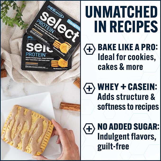 PEScience Select Protein Powder, Whey and Casein Blend, Clean Protein Powder for Women and Men, Low Calorie, Low Carb, Keto Friendly, Gluten Free - Snickerdoodle - 55 Servings