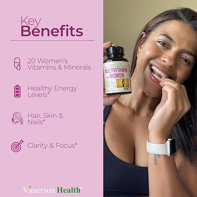 Multivitamin for Women – Methylated Womens Multivitamins & Multiminerals Capsules with Vitamin B12, A, D, C, Zinc, Magnesium & More for Complete Daily Support – Trusted Bioavailable Vitamins for Women