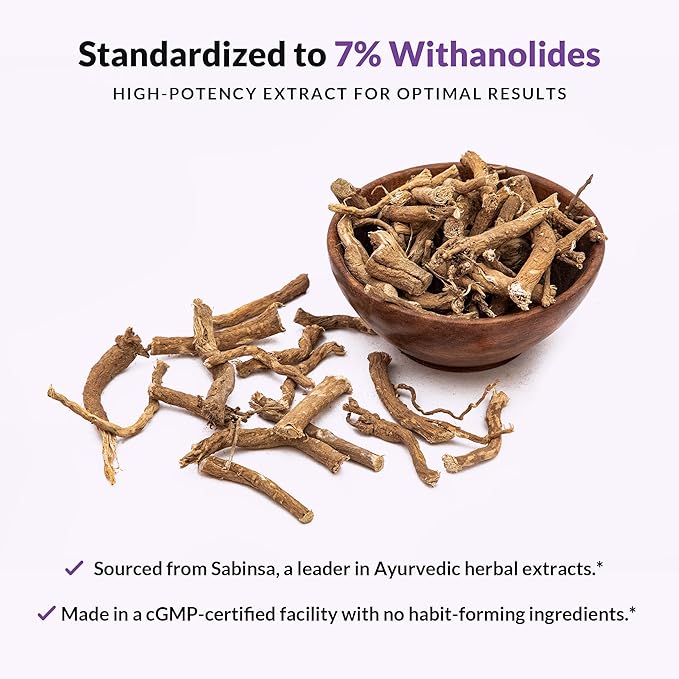 Natural Wellness Ashwagandha Root Extract 1000 mg – Supports Stress Relief, Mood, Sleep, and Energy – 60 Vegan Capsules, 30-Day Supply