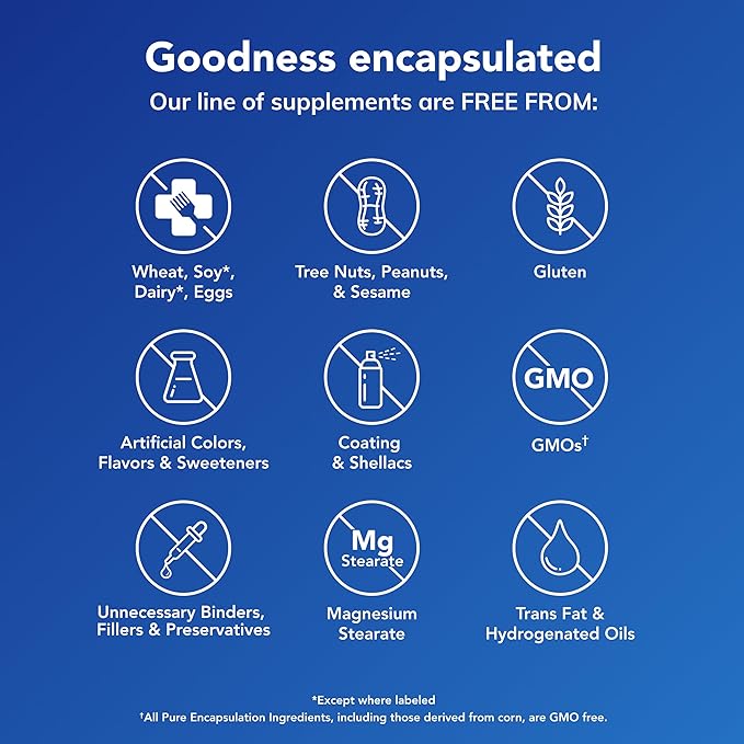 Pure Encapsulations Magnesium (Glycinate) - Supplement to Support Stress Relief, Sleep, Heart Health, Nerves, Muscles, and Metabolism* - with Magnesium Glycinate - 180 Capsules