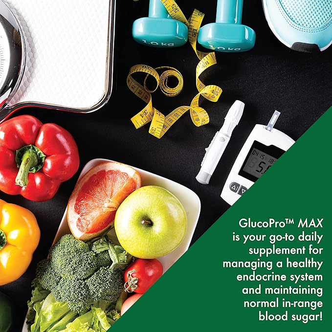 Health Thru Nutrition GlucoPro Max - with 1,500mg Berberine, Chrominex + Chromium, and 1,000mg Cinnamon | Vegan, Non-GMO, Gluten Free | Pack of 180