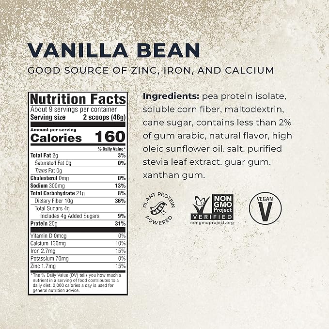 Evolve Protein Powder, Ideal Vanilla, 20g Protein, 1 Pound